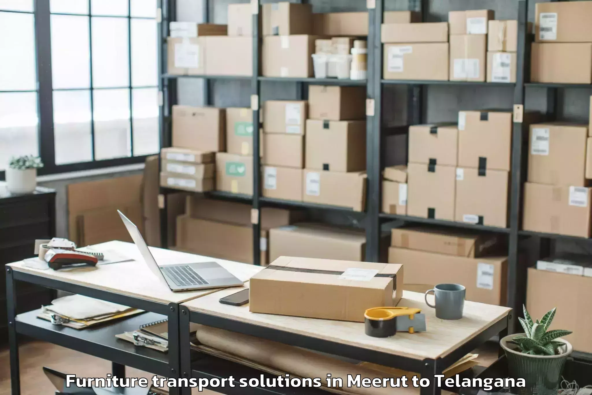 Affordable Meerut to Chennur Furniture Transport Solutions